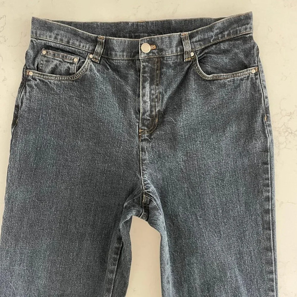 Jones New York Signature 5 Pocket Midrise Dk Wash Cotton Denim Jeans Blue Sz 10 - Picture 2 of 11